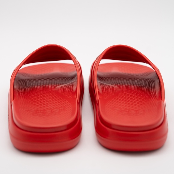 size 7G 7.5 US Gucci GG White Red Slides Sandals Interlocking Rubber - Picture 5 of 11